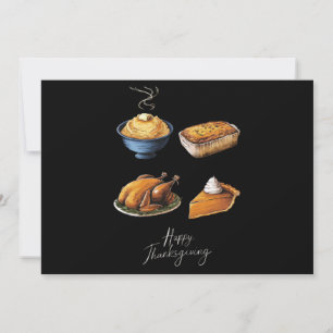 Cartes Pour Fêtes Annuelles Bon thanksgiving rétro Automne Citrouille