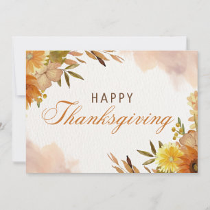 Cartes Pour Fêtes Annuelles Bon thanksgiving rouge et jaune