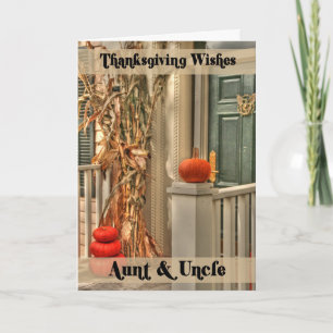 Cartes Pour Fêtes Annuelles Bon thanksgiving tante et oncle