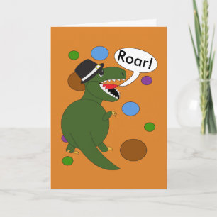 Cartes Pour Fêtes Annuelles Bon thanksgiving Tyrannosaurus Rex Dinosaur