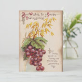 Cartes Pour Fêtes Annuelles Bon thanksgiving vintage (Debout devant)