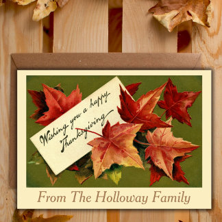 Cartes Pour Fêtes Annuelles Bon thanksgiving Vintage Thanksgiving
