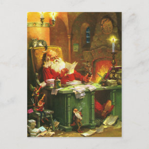 Cartes Pour Fêtes Annuelles Bon vieux Père Noël