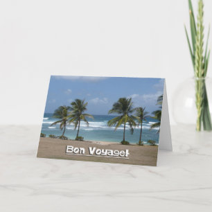 Cartes Pour Fêtes Annuelles Bon Voyage ! - Palmiers et Océan