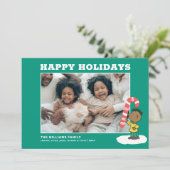 Cartes Pour Fêtes Annuelles Bonbon à la menthe poivrée de Franklin (Debout devant)