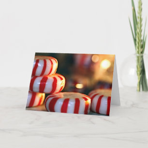 Cartes Pour Fêtes Annuelles Bonbon de menthe poivrée