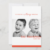 Cartes Pour Fêtes Annuelles bonbon de Noël rouge rayure deux photo (Devant)