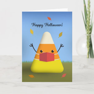 Cartes Pour Fêtes Annuelles Bonbon en forme de maïs d'Halloween heureux en mas