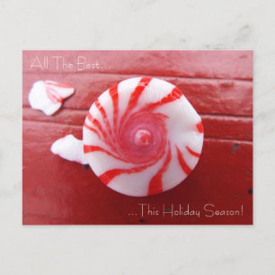 Cartes Pour Fêtes Annuelles Bonbon festif au poivre de menthe tourbillonnant p