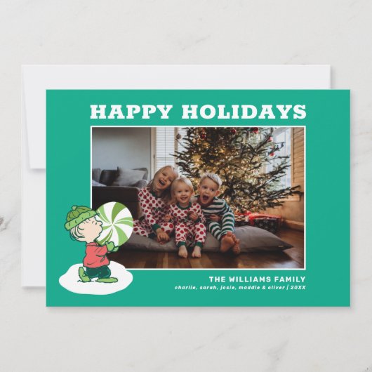 Cartes Pour Fêtes Annuelles Bonbon Linus Peppermint (Devant)