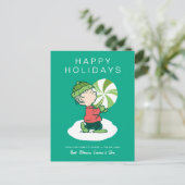 Cartes Pour Fêtes Annuelles Bonbon Linus Peppermint (Debout devant)