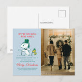 Cartes Pour Fêtes Annuelles Bonbons à la menthe Snoopy avec chapeau haut de fo (Devant / Derrière)