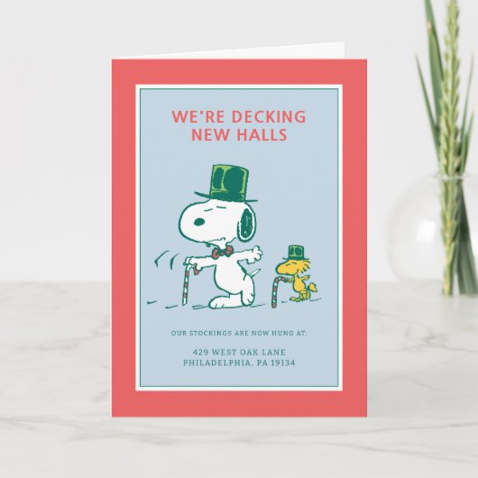 Cartes Pour Fêtes Annuelles Bonbons à la menthe Snoopy chapeau haut de forme (Devant)