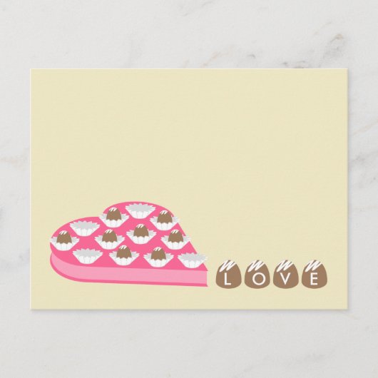 Cartes Pour Fêtes Annuelles Bonbons au chocolat en forme de coeur de Valentine (Devant)