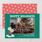 Cartes Pour Fêtes Annuelles Bonbons au poivre Charlie Brown (Devant / Derrière)