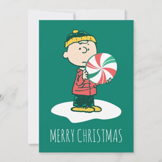 Cartes Pour Fêtes Annuelles Bonbons au poivre Charlie Brown (Devant)