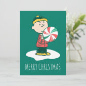 Cartes Pour Fêtes Annuelles Bonbons au poivre Charlie Brown (Debout devant)