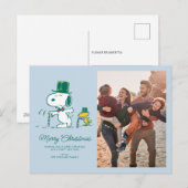 Cartes Pour Fêtes Annuelles Bonbons au poivre Snoopy Chapeau Haut (Devant / Derrière)