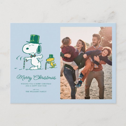 Cartes Pour Fêtes Annuelles Bonbons au poivre Snoopy Chapeau Haut (Devant)