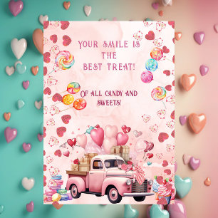 Cartes Pour Fêtes Annuelles Bonbons Ballons Camion Enfants Valentines roses