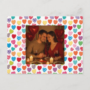 Cartes Pour Fêtes Annuelles bonbons colorés motif de coeur de la Saint-Valenti