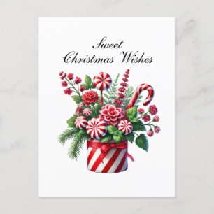 Cartes Pour Fêtes Annuelles Bonbons de menthe de Noël festif Personnalisable