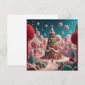 Cartes Pour Fêtes Annuelles Bonbons de Noël A (Devant / Derrière)