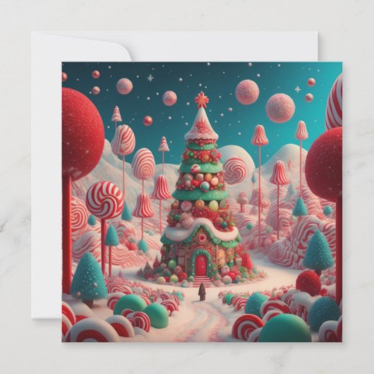 Cartes Pour Fêtes Annuelles Bonbons de Noël A (Devant)