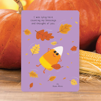 Cartes Pour Fêtes Annuelles Bonbons de remerciement pour Thanksgiving en forme