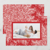 Cartes Pour Fêtes Annuelles Bonbons Pomme Rouge Glace Blanc Flèche-neige Photo (Devant / Derrière)