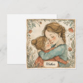 Cartes Pour Fêtes Annuelles Bond de la Mère : Voeux affectueux (Devant / Derrière)