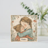 Cartes Pour Fêtes Annuelles Bond de la Mère : Voeux affectueux (Debout devant)