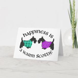 Cartes Pour Fêtes Annuelles Bonheur du Terrier Écossais