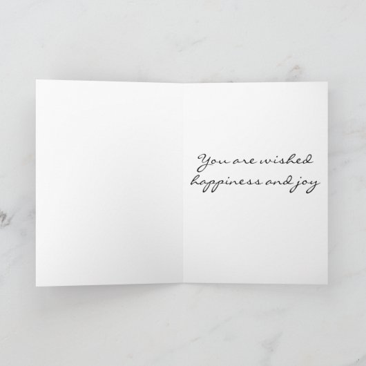 CARTES POUR FÊTES ANNUELLES **BONHEUR ET JOIE** À NOËL (Intérieur)