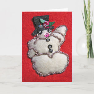 Cartes Pour Fêtes Annuelles Bonhomme de neige