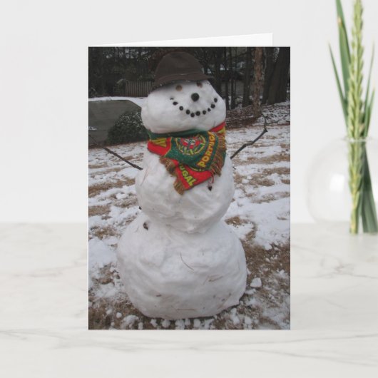 Cartes Pour Fêtes Annuelles bonhomme de neige (Devant)