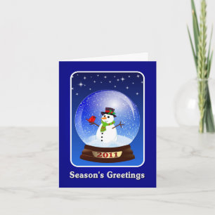 Cartes Pour Fêtes Annuelles Bonhomme de neige 2011 de Bonnes Fêtes
