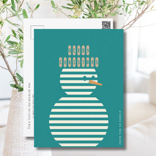 Cartes Pour Fêtes Annuelles Bonhomme de neige abstrait moderne mignon et givré