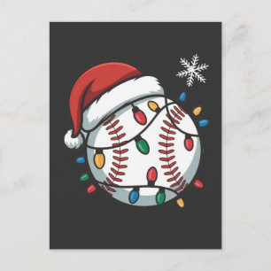 Cartes Pour Fêtes Annuelles Bonhomme de neige Baseball Noël Santa Baseball Spo