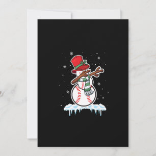 Cartes Pour Fêtes Annuelles Bonhomme de neige Dabbing Balle de baseball Père N