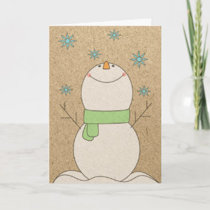 Cartes Pour Fêtes Annuelles Bonhomme de neige de Noël