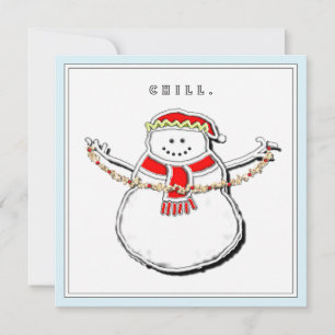 Cartes Pour Fêtes Annuelles Bonhomme de neige de Noël