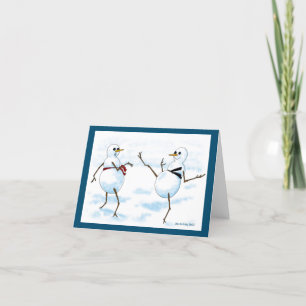 Cartes Pour Fêtes Annuelles bonhomme de neige de Taekwondo