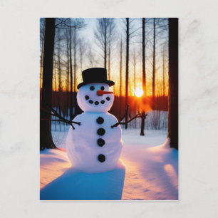 Cartes Pour Fêtes Annuelles Bonhomme de neige des Fêtes