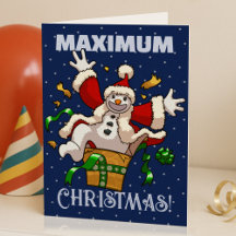 Bonhomme de neige drôle Maximum Surprise de Noël D
