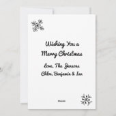 Cartes Pour Fêtes Annuelles Bonhomme de neige et sapin de Noël | Colorie-moi (Dos)