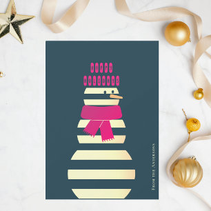 Cartes Pour Fêtes Annuelles Bonhomme de neige femme lui christmas 