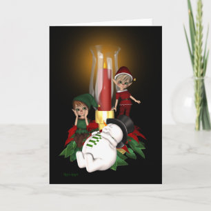 Cartes Pour Fêtes Annuelles Bonhomme de neige idiot