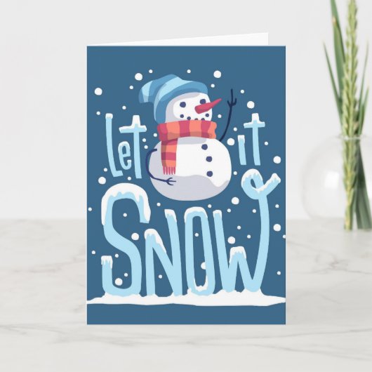 Cartes Pour Fêtes Annuelles bonhomme de neige Noël (Devant)