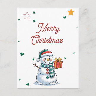 Cartes Pour Fêtes Annuelles Bonhomme de neige Noël